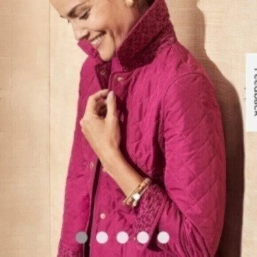 NWOT Chico's Modern Quilted Jacket - Pink
